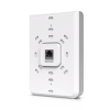 access point unifi u6 in wall/montaje p/pared, wifi 6 2.4 y 5 ghz, hasta 5.3 gbps, 1 pto poe in, 4 ptos secundarios (1 poe out)