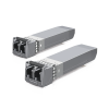ufiber módulo sfp+ 10g, transceptor minigibic multimodo 10 gbps, distancia 300m, conectores lc, paquete de 2 piezas