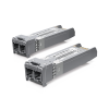 ufiber módulo sfp+ 10g, transceptor minigibic multimodo 10 gbps, distancia 300m, conectores lc, paquete de 2 piezas