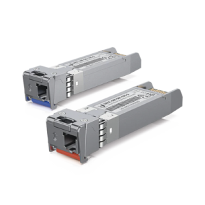 ufiber módulo sfp+, transceptor minigibic monomodo 10 gbps, distancia 10 km, un conector lc. incluye 2 piezas