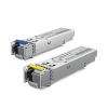 ufiber módulo sfp, transceptor minigibic monomodo 1.25 gbps, distancia 3km, simplex, un conector lc, incluye 2 tranceptores