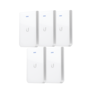 5 access point unifi doble banda, cobertura 180°, mimo 2x2 de pared para habitaciones de hotel.