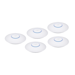 paquete de 5 access point unifi 802.11ac wave 2, mu mimo4x4 con antena beamforming, hasta 1.7 gbps, para interior poe 802.3af, soportan 200 clientes, no incluyen poe´s