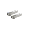 ufiber módulo sfp, transceptor minigibic monomodo 1.25 gbps, distancia 3km, un conector lc, incluye 2 tranceptores