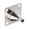 campana para montaje de cable en conectores de chasis de 25.4 mm, con 4 perforaciones a 18.25 mm.