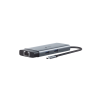 adaptador hub 6 en 1, 1 puerto usb c entrada, 1 puerto hdmi 4k, 1 puerto ethernet gigabit, 1 puerto usb c y 2 puertos usb a