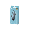 adaptador hub 6 en 1, 1 puerto usb c entrada, 1 puerto hdmi 4k, 1 puerto ethernet gigabit, 1 puerto usb c y 2 puertos usb a