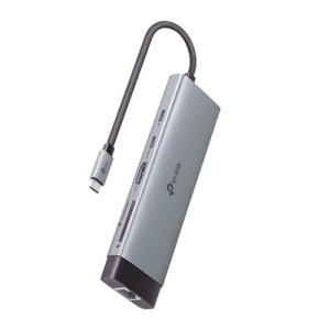 adaptador hub 9 en 1, 1 puerto usb c entrada, 1 puerto hdmi 4k, 1 puerto ethernet gigabit, 1 puerto sd y microsd, 1 puerto usb c y 3 puertos usb a