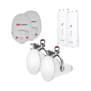 enlace completo para backhaul en 5 ghz hasta 1 gbps con radios af5xhd de ubiquiti y ultra horn, ultra rechazo al ruido para enlaces largos, sin perdidas