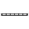 panel de parcheo modular mini com (sin conectores), ultimate id®, plano, sin blindaje, con etiqueta y cubierta, de 24 puertos, 1ur