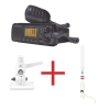 kit de radio um385bk | mas antena marina de fibra de vidrio tx 5206 sys y soporte para antena 4186