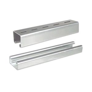 unicanal liso 4x2 cm, 3000 mm de longitud, con acabado electrozinc
