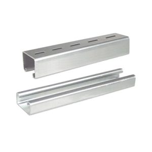 unicanal perforado, 4x4, 3000 mm, acabado electrozinc