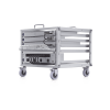 unifi rack móvil de 6 unidades, incluye 1 patchpanel de 24 puertos gigabit, no requiere herramientas para armarse, incluye ruedas.