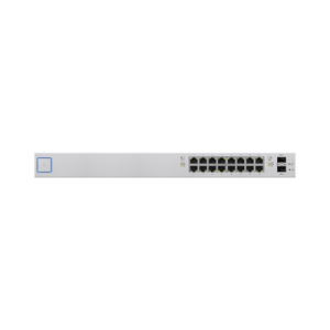 switch unifi administrable de 18 puertos (16 gibabit poe+ 802.3at/af y pasivo 24v + 2 sfp) 150 watts