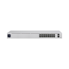 unifi switch usw 16 poe gen2, capa 2 de 16 puertos (8 puertos poe 802.3af/at + 8 puertos gigabit) + 2 puertos 1g sfp, 42w, pantalla informativa