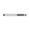unifi switch usw 16 poe gen2, capa 2 de 16 puertos (8 puertos poe 802.3af/at + 8 puertos gigabit) + 2 puertos 1g sfp, 42w, pantalla informativa