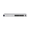 unifi switch usw 24 poe gen2, capa 2 de 24 puertos (16 puertos poe 802.3af/at + 8 puertos gigabit) + 2 puertos 1g sfp, 95w, pantalla informativa