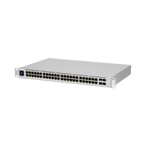 unifi switch usw 48 poe, capa 2 de 48 puertos (32 puertos poe 802.3af/at + 16 puertos gigabit) + 4 puertos 1g sfp, 195w, pantalla informativa