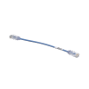 cable de parcheo tx6, utp cat6, diámetro reducido (28awg), color azul, 20cm