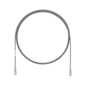 cable de parcheo tx6, utp cat6, diámetro reducido (28awg), color gris, 1.5 m