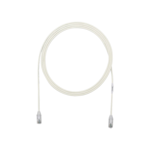 cable de parcheo tx6, utp cat6, diámetro reducido (28awg), color blanco mate, 10ft