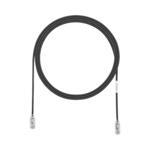 cable de parcheo tx6, utp cat6, diámetro reducido (28awg), color negro, 10ft