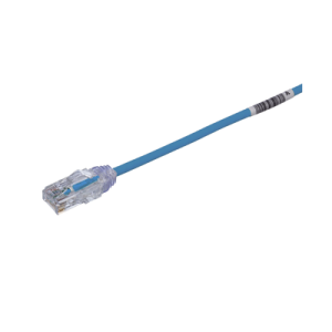 cable de parcheo tx6, utp cat6, diámetro reducido (28awg), color azul, 10 m