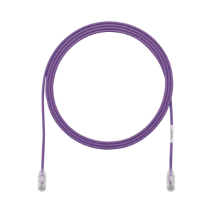 cable de parcheo tx6, utp cat6, diámetro reducido (28awg), color violeta, 12ft