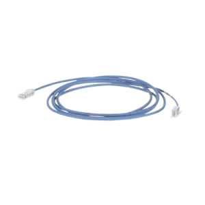 cable de parcheo tx6, utp cat6, diámetro reducido (28awg), color azul, 130ft