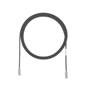cable de parcheo tx6, utp cat6, diámetro reducido (28awg), color negro, 15 ft