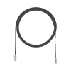 cable de parcheo tx6, utp cat6, diámetro reducido (28awg), color negro, 1ft