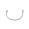cable de parcheo tx6, utp cat6, diámetro reducido (28awg), color gris, 1ft