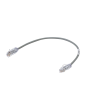 cable de parcheo tx6, utp cat6, diámetro reducido (28awg), color gris, 1ft