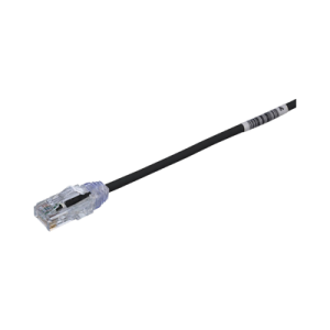 cable de parcheo tx6, utp cat6, diámetro reducido (28awg), color negro, 20ft