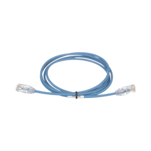 cable de parcheo tx6, utp cat6, diámetro reducido (28awg), color azul, 24ft