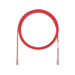 cable de parcheo tx6, utp cat6, diámetro reducido (28awg), color rojo, 33ft
