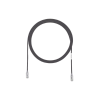 cable de parcheo tx6, utp cat6, diámetro reducido (28awg), color negro, 3ft