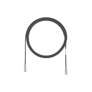 cable de parcheo tx6, utp cat6, diámetro reducido (28awg), color negro, 3ft