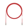 cable de parcheo tx6, utp cat6, diámetro reducido (28awg), color rojo, 3ft