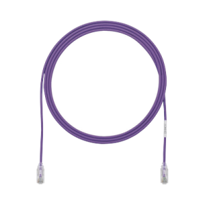 cable de parcheo tx6, utp cat6, diámetro reducido (28awg), color violeta, 3ft
