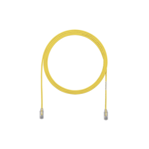 cable de parcheo tx6, utp cat6, diámetro reducido (28awg), color amarillo, 3ft
