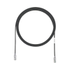 cable de parcheo tx6, utp cat6, diámetro reducido (28awg), color negro, 4ft