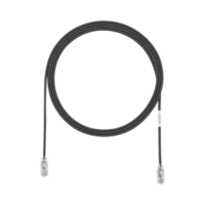 cable de parcheo tx6, utp cat6, diámetro reducido (28awg), color negro, 4ft