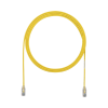 cable de parcheo tx6, utp cat6, diámetro reducido (28awg), color amarillo, 4ft