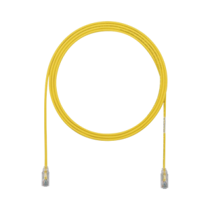 cable de parcheo tx6, utp cat6, diámetro reducido (28awg), color amarillo, 4ft