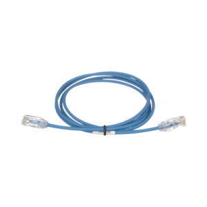 cable de parcheo tx6, utp cat6, diámetro reducido (28awg), color azul, 5ft