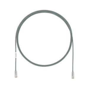 cable de parcheo tx6, utp cat6, diámetro reducido (28awg), color gris, 5ft
