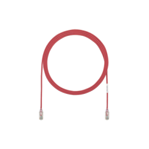 cable de parcheo tx6, utp cat6, diámetro reducido (28awg), color rojo, 5ft