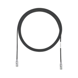 cable de parcheo tx6, utp cat6, diámetro reducido (28awg), color negro, 6ft